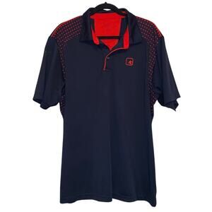 Andi Navy & Red Short Sleeve Sport Polo